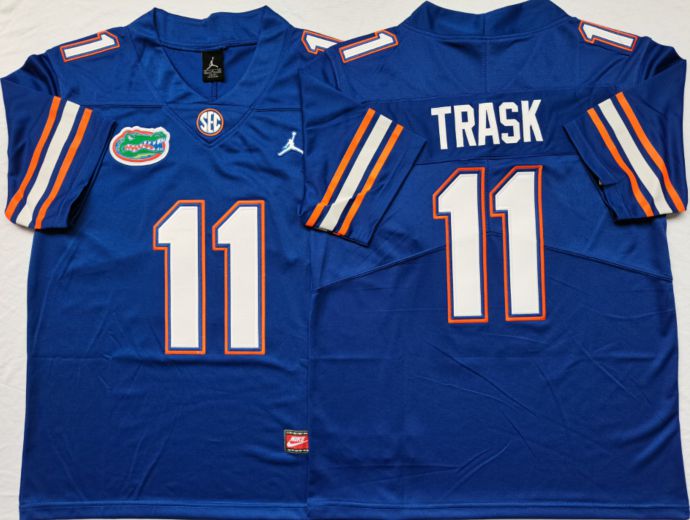 Men Florida Gators 11 Trask Blue 2025 NCAA Jersey